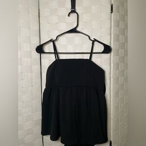 Elegant Black blouse with bow on the back